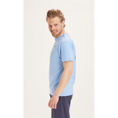 KnowledgeCotton Apparel Alder The Green Wave T-Shirt - GOTS/Vegan - Alaskan Blue